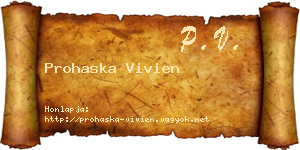 Prohaska Vivien névjegykártya